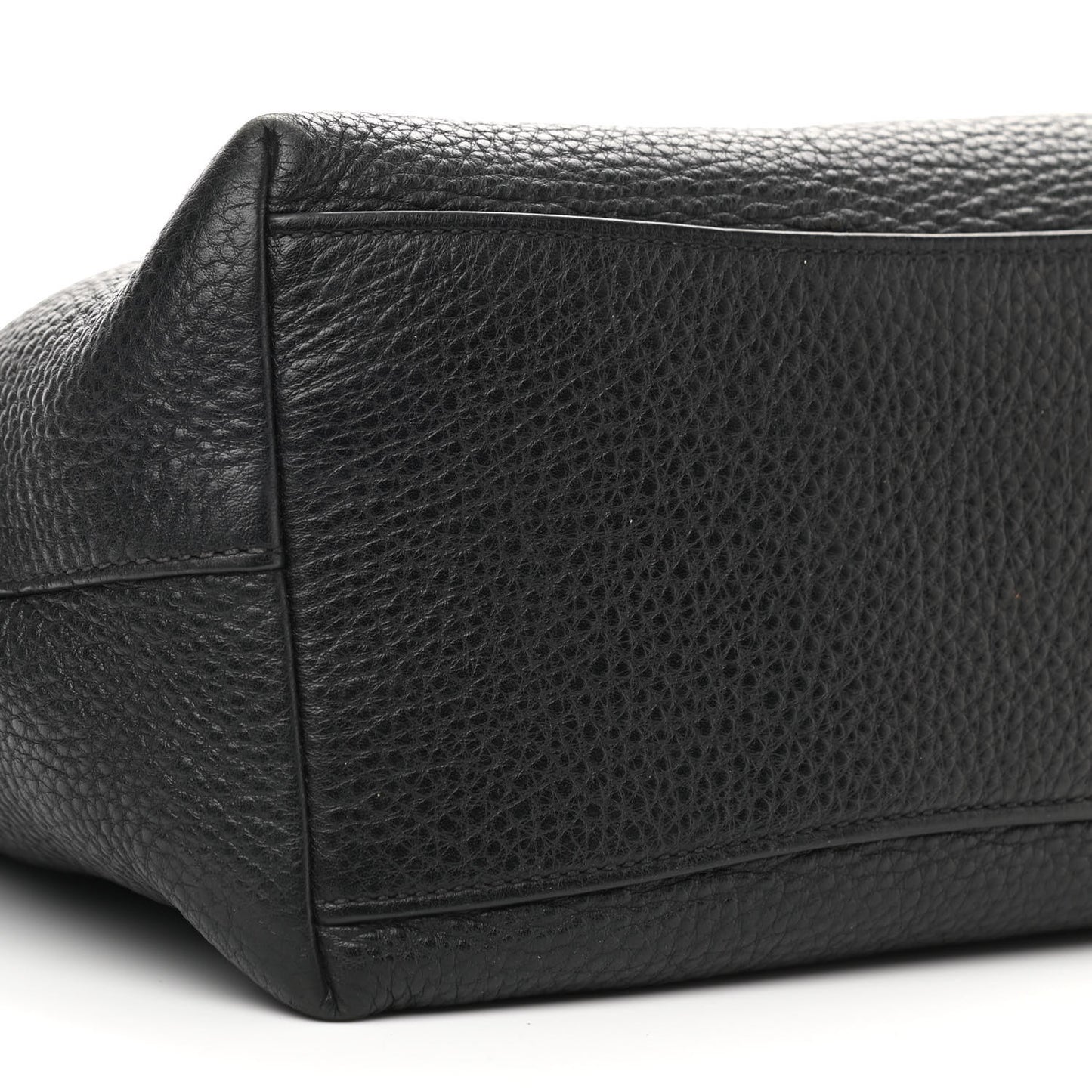 Vitello Phenix Embossed Logo Tote Black