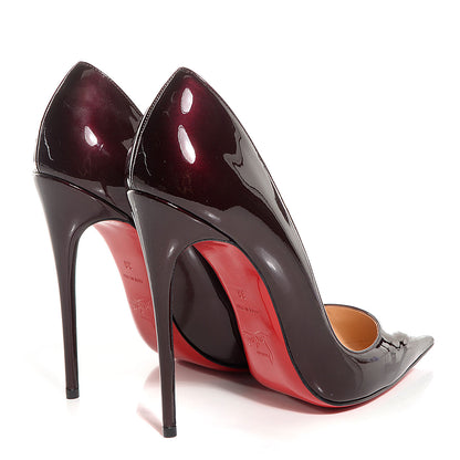 Christian Louboutin Metal Patent So Kate 120 Pumps 38 Rouge Noir 4 of 7