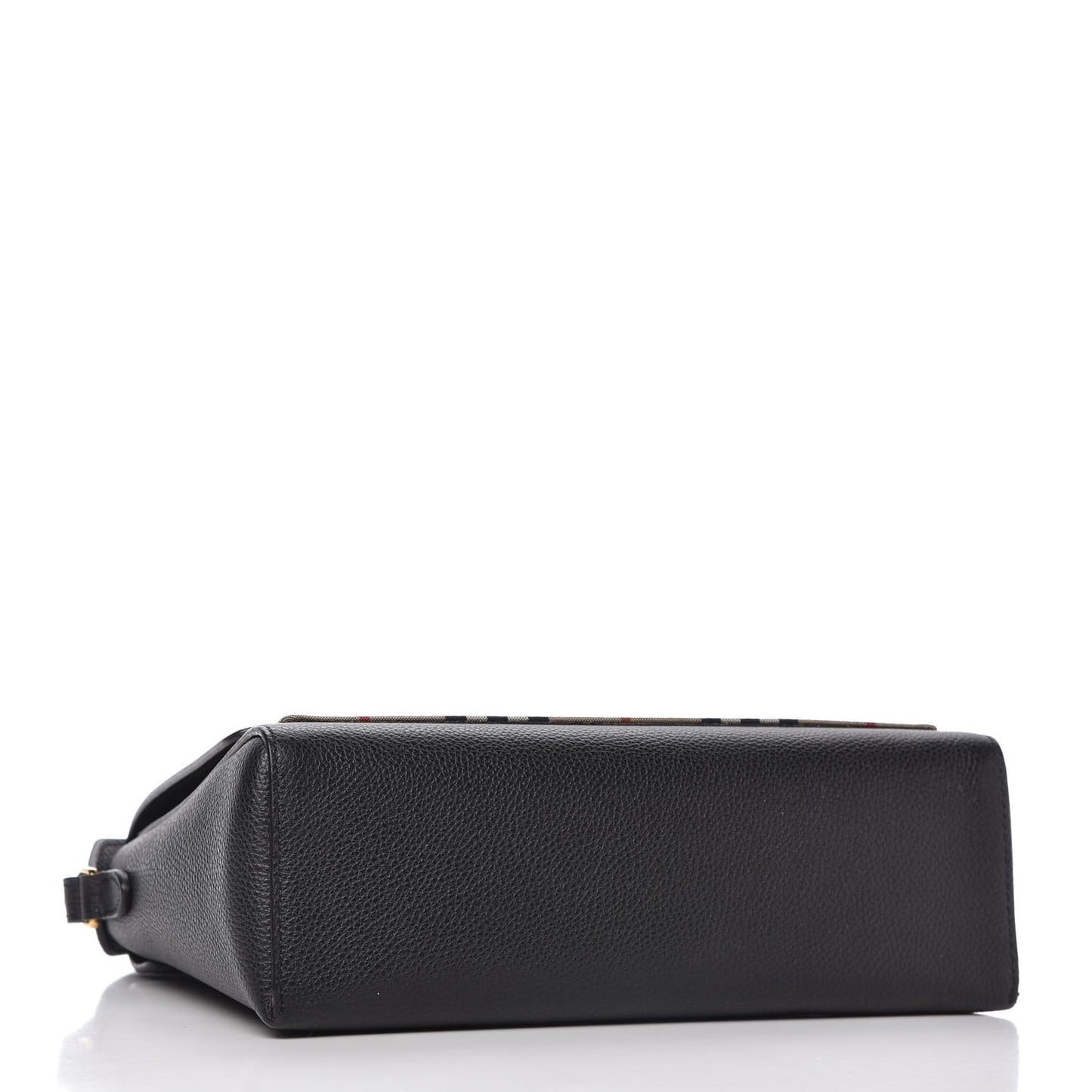 Grainy Calfskin Vintage Check Note Crossbody Bag Black