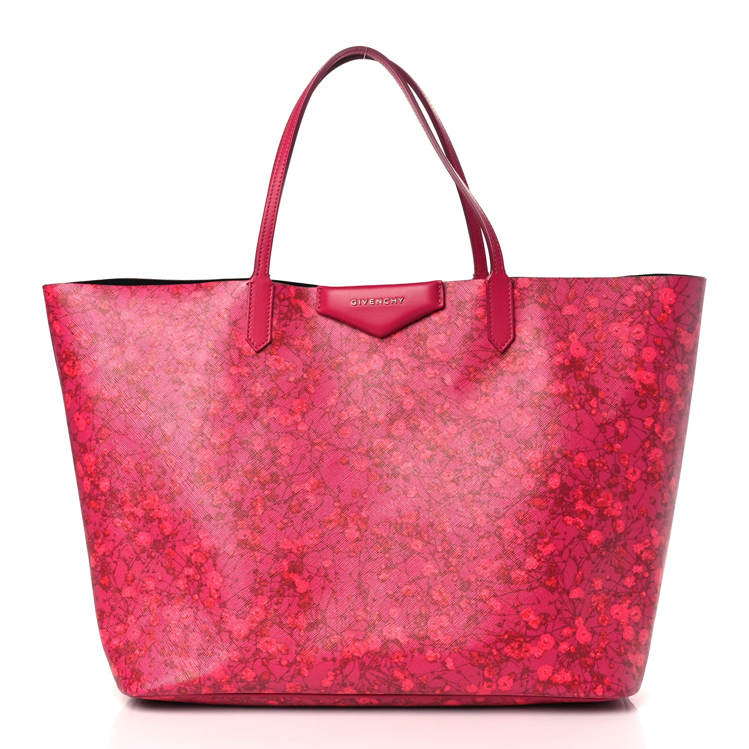 Givenchy Textured Coated Canvas Floral Print Large Antigona Tote Pink 3 of 9