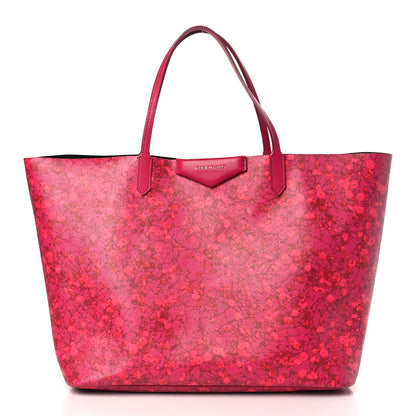 Givenchy Textured Coated Canvas Floral Print Large Antigona Tote Pink 3 of 9