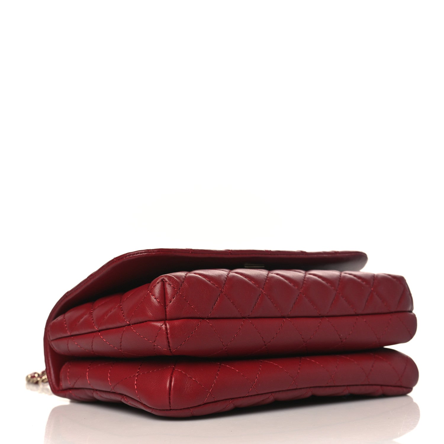Chanel Lambskin Quilted Wood Coco Handle Flap Red 4 of 9