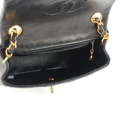 Chanel Lambskin Quilted Mini Square Flap Black 2 of 11