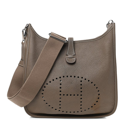 Hermes Taurillon Clemence Evelyne III PM Etoupe 1 of 12