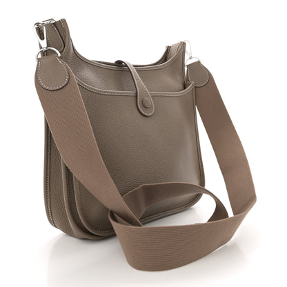 Hermes Taurillon Clemence Evelyne III PM Etoupe 2 of 10