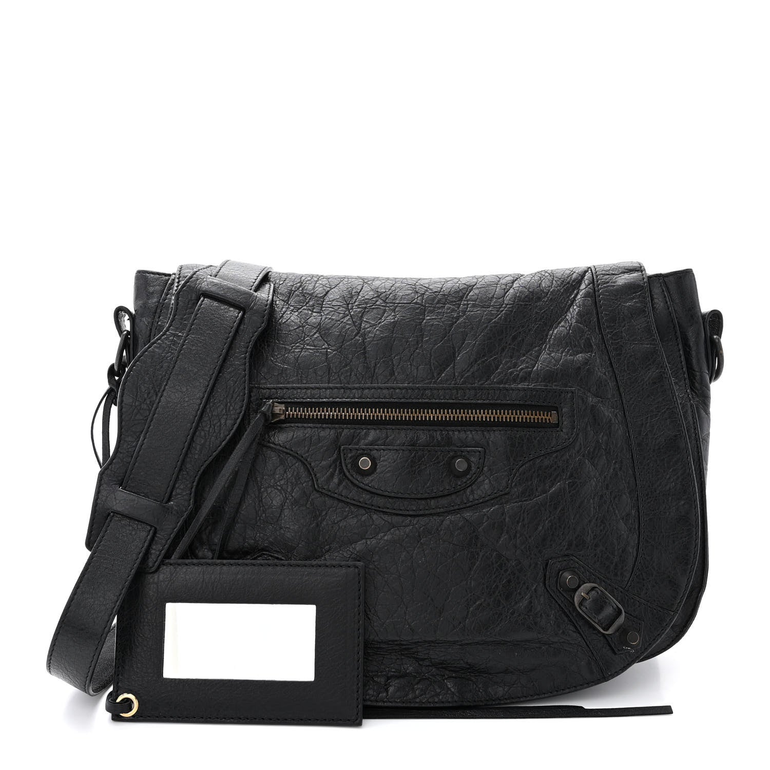 Balenciaga Agneau Classic Hardware Neo Folk Messenger Black 1 of 12