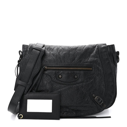 Balenciaga Agneau Classic Hardware Neo Folk Messenger Black 1 of 12
