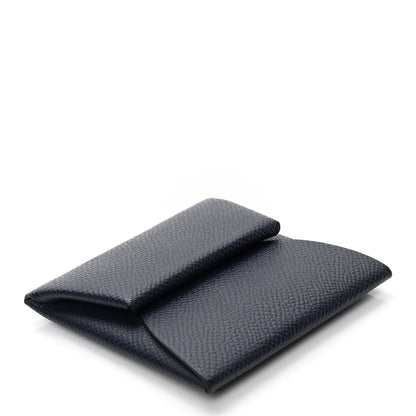 Hermes Epsom Verso Bastia Coin Purse Bleu Indigo Vert Amande 3 of 4