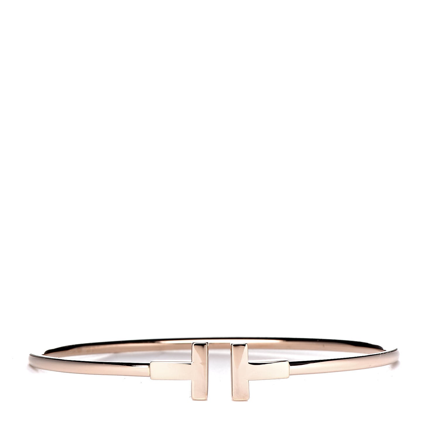 18K Rose Gold Narrow T Wire Bracelet