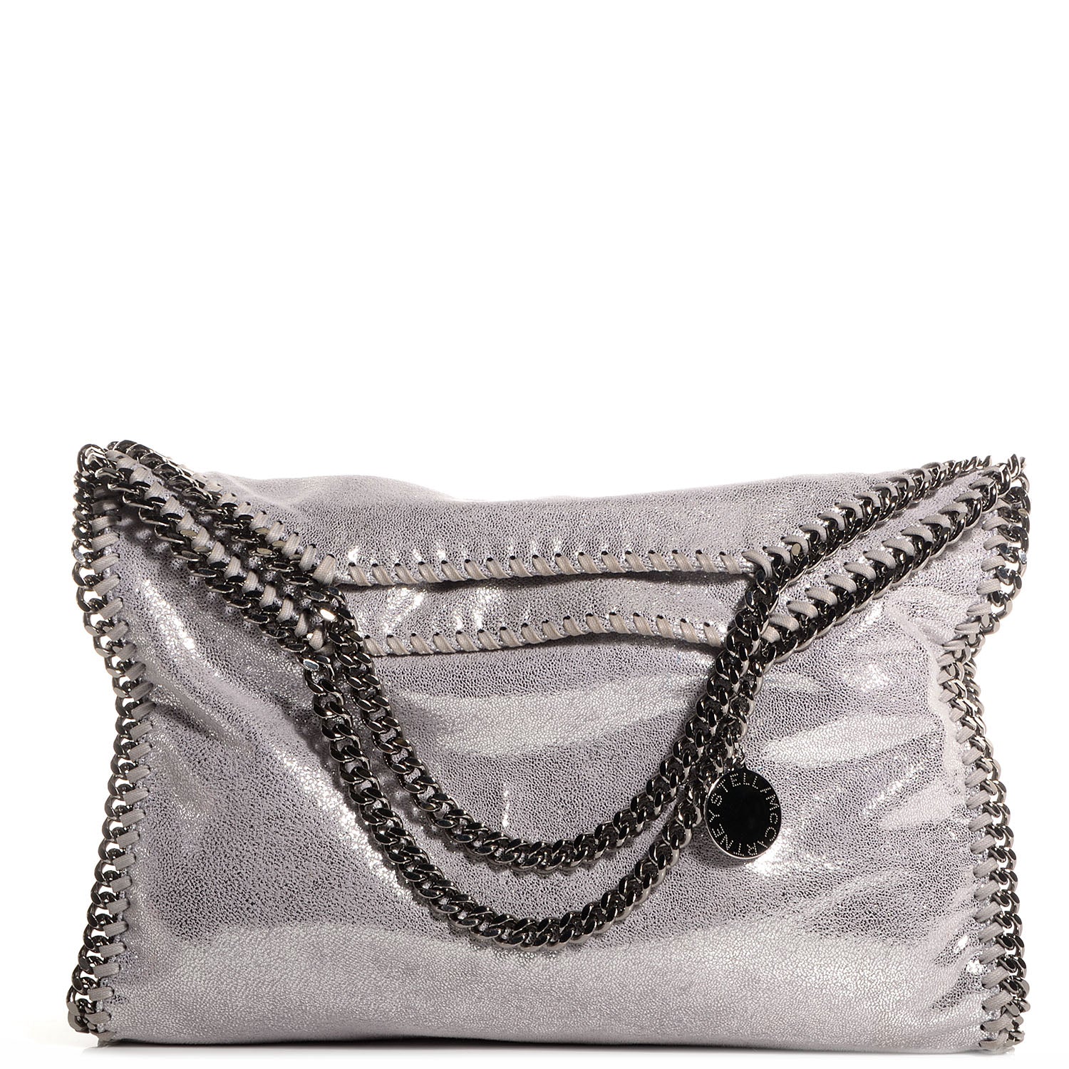 Stella McCartney Faux Leather Shaggy Deer Small Falabella Silver 1 of 7