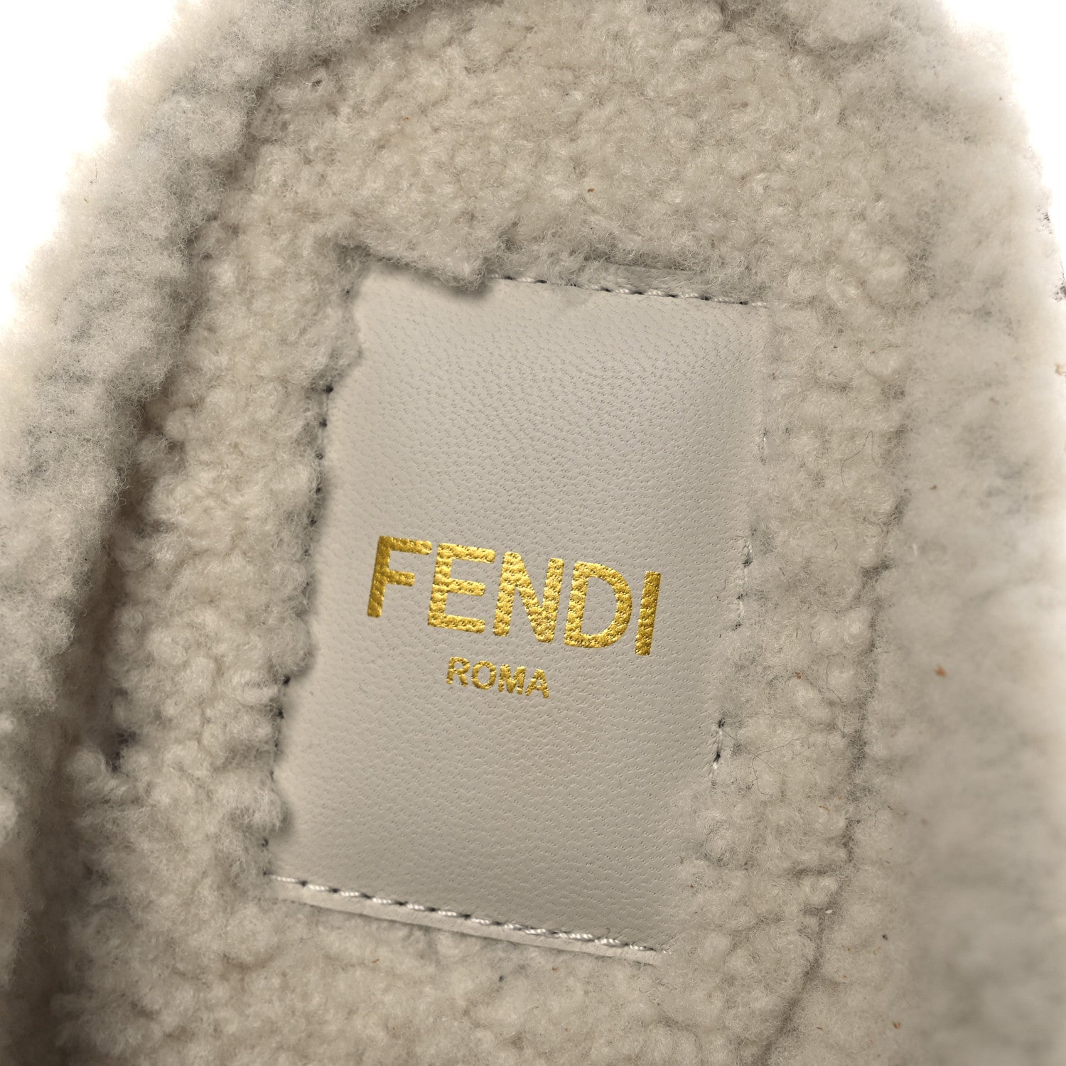 Fendi Suede Shearling Clogs 39 Caramel Latte 9 of 11