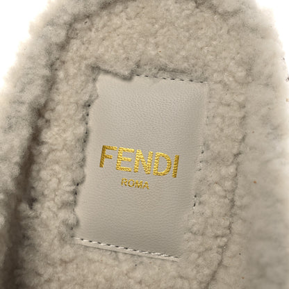 Fendi Suede Shearling Clogs 39 Caramel Latte 9 of 11