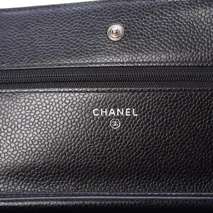 Chanel Caviar Quilted Wallet On Chain WOC Black 6 of 10