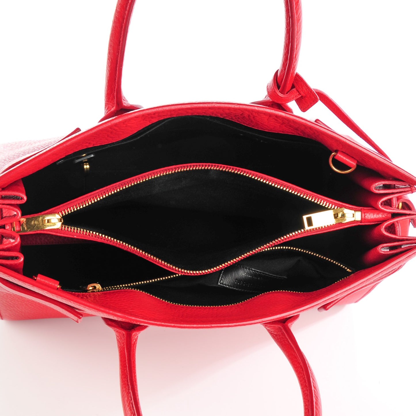 Grained Calfskin Small Sac De Jour Lipstick Red
