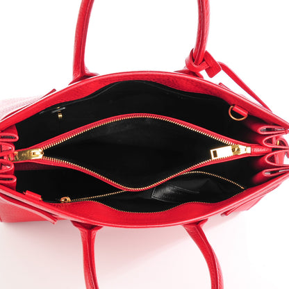Saint Laurent Grained Calfskin Small Sac De Jour Lipstick Red 5 of 8