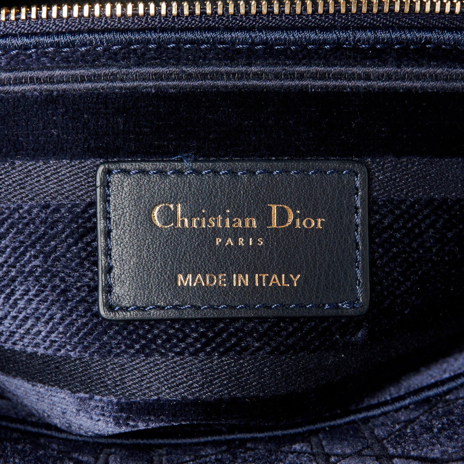 Christian Dior Velvet Cannage Medium Lady D-Lite Blue Red White 6 of 10