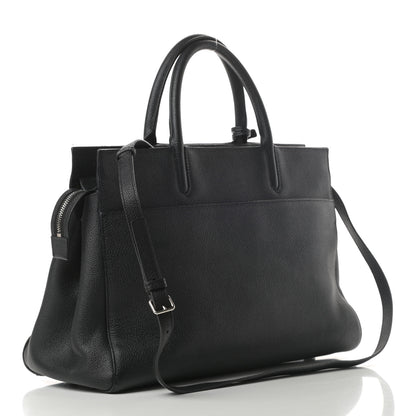 Saint Laurent Grained Calfskin Medium Cabas Rive Gauche Black 3 of 17