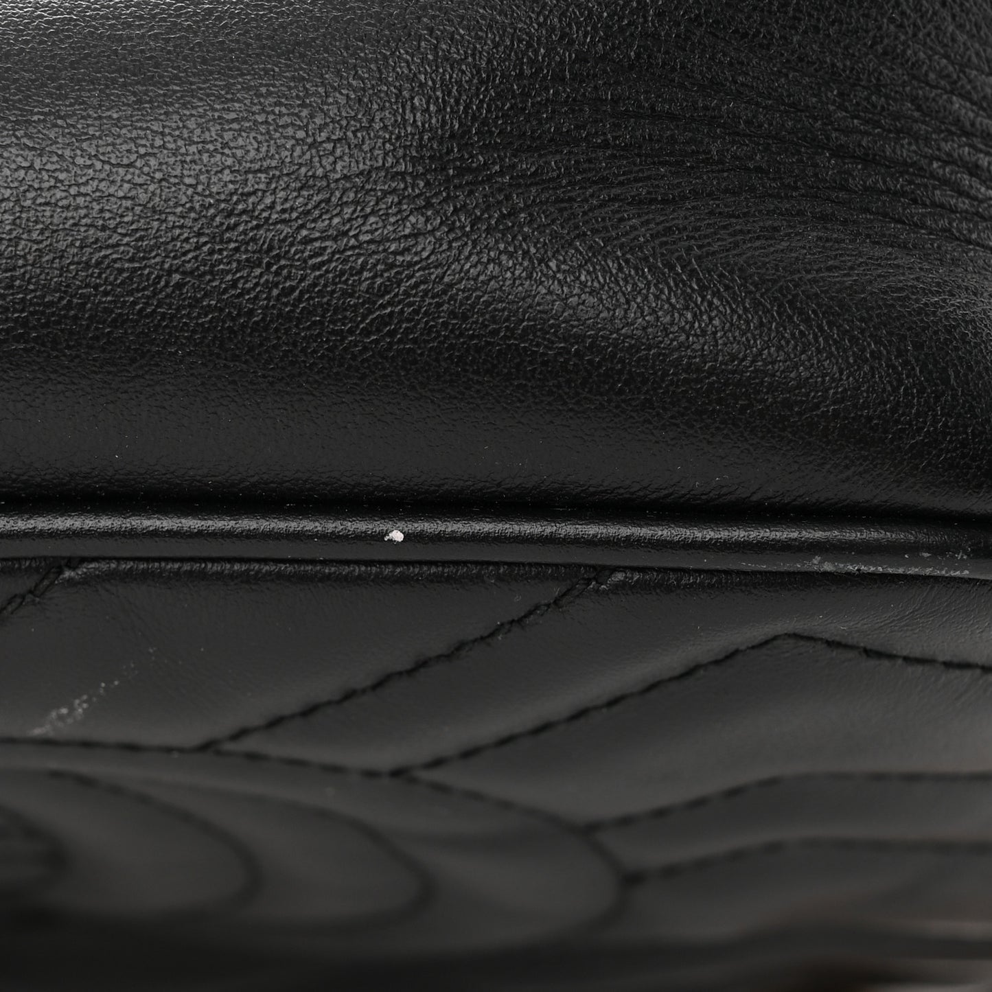 Calfskin Matelasse Mini GG Marmont Chain Shoulder Bag Black
