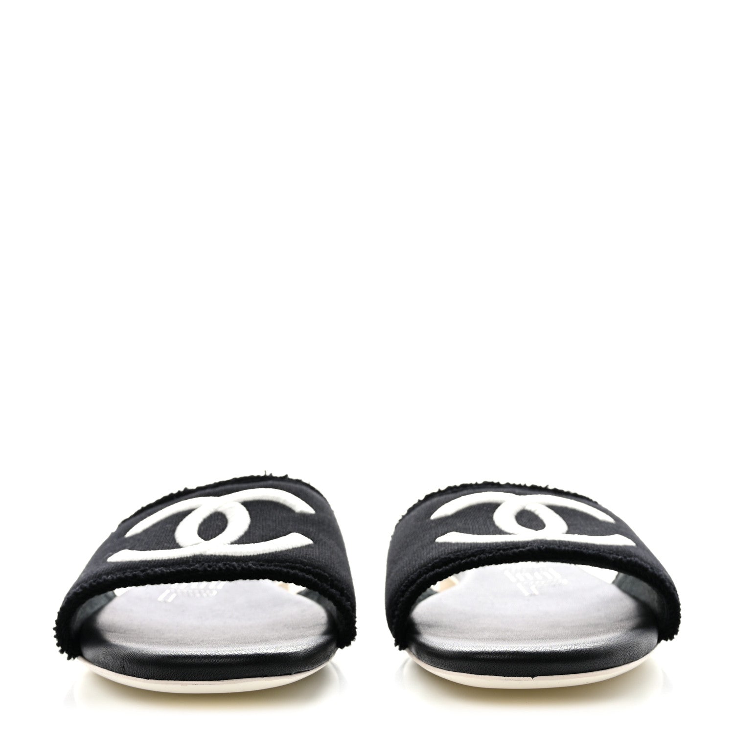 Chanel Jersey Knit CC Mules 38 Black 2 of 8