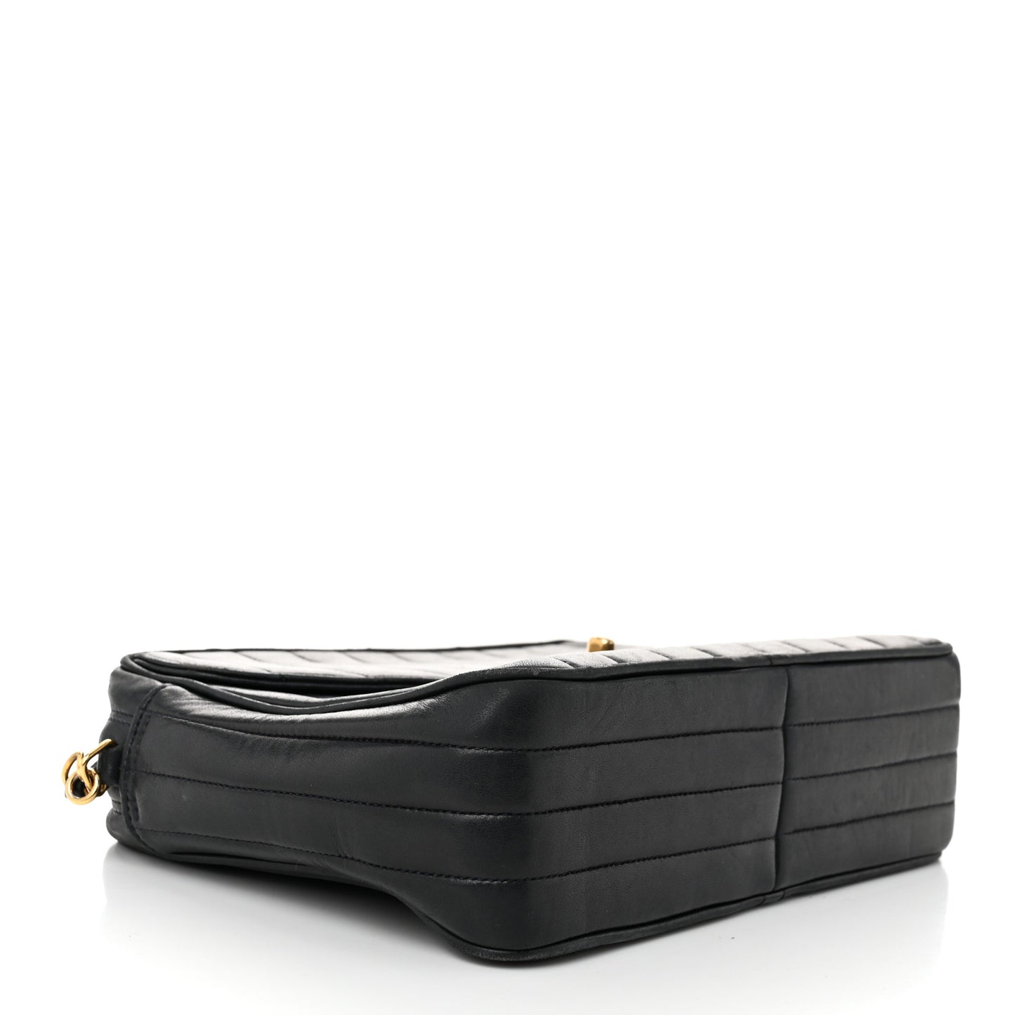 Lambskin Vertical Quilted Flap Camera Case Navy Blue