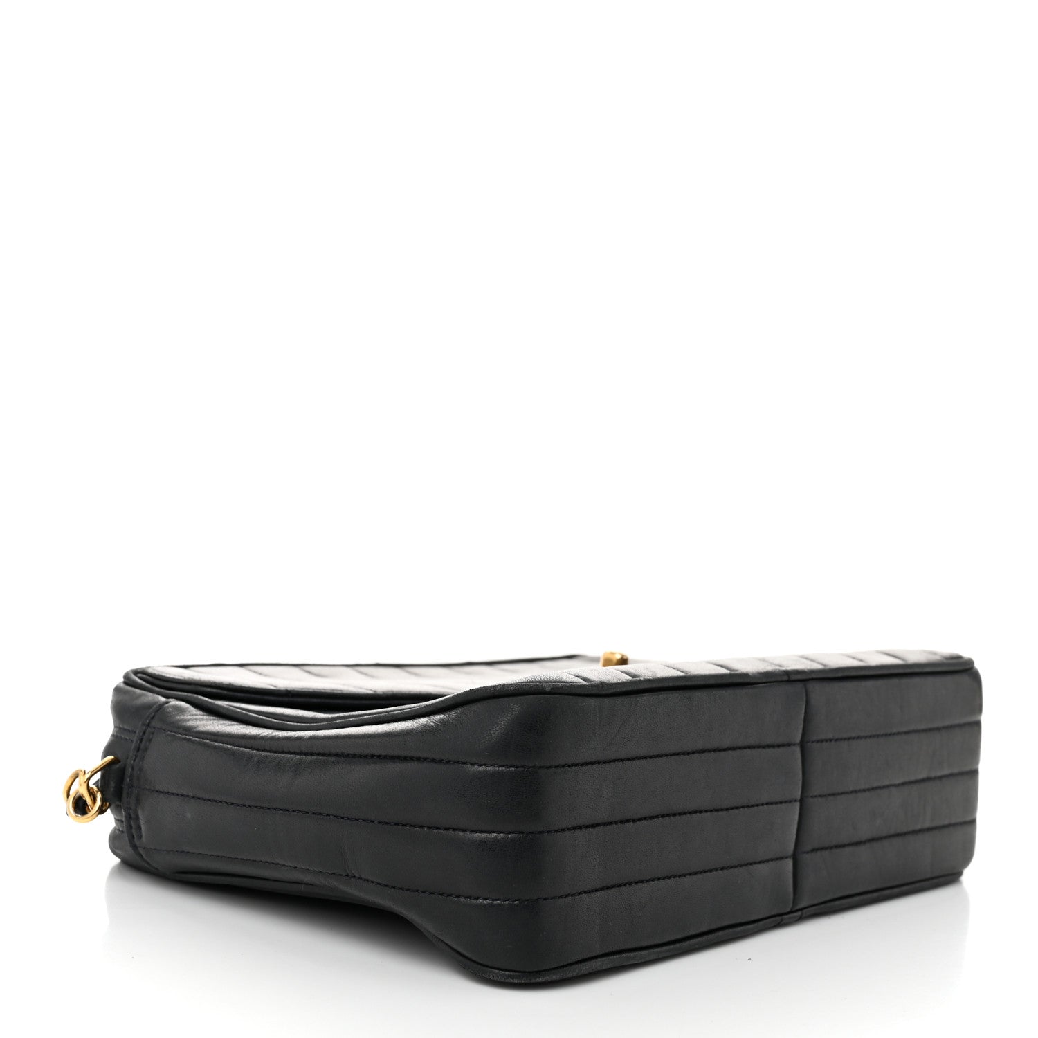 Chanel Lambskin Vertical Quilted Flap Camera Case Navy Blue 4 of 11