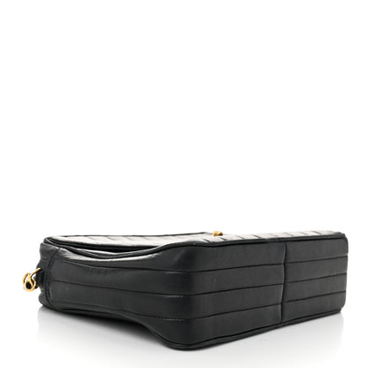Chanel Lambskin Vertical Quilted Flap Camera Case Navy Blue 4 of 11