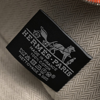 Hermes Canvas Small Bride-A-Brac Pouch Orange Burgundy 6 of 9
