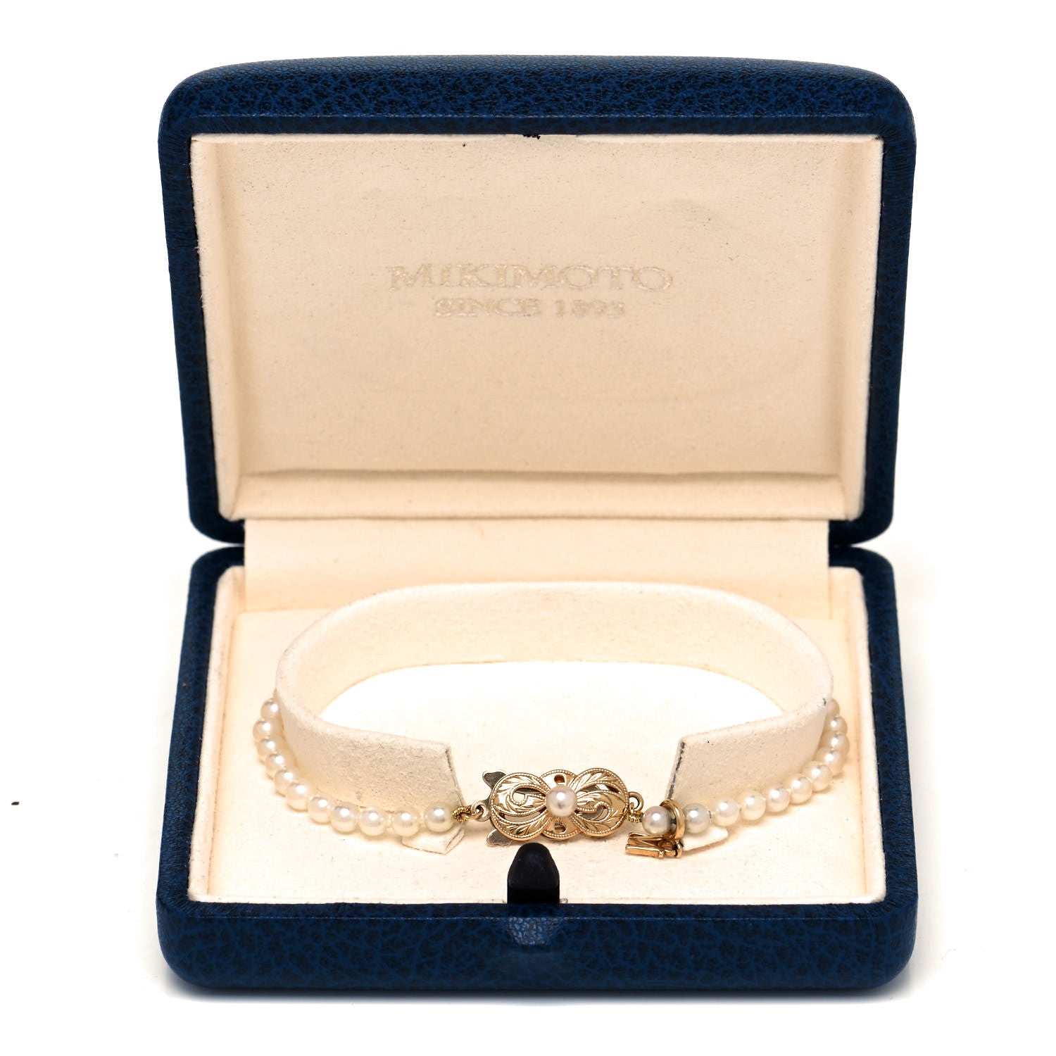 Mikimoto 18K Yellow Gold Akoya Pearl 3.5-4mm Strand Bracelet 5 of 5