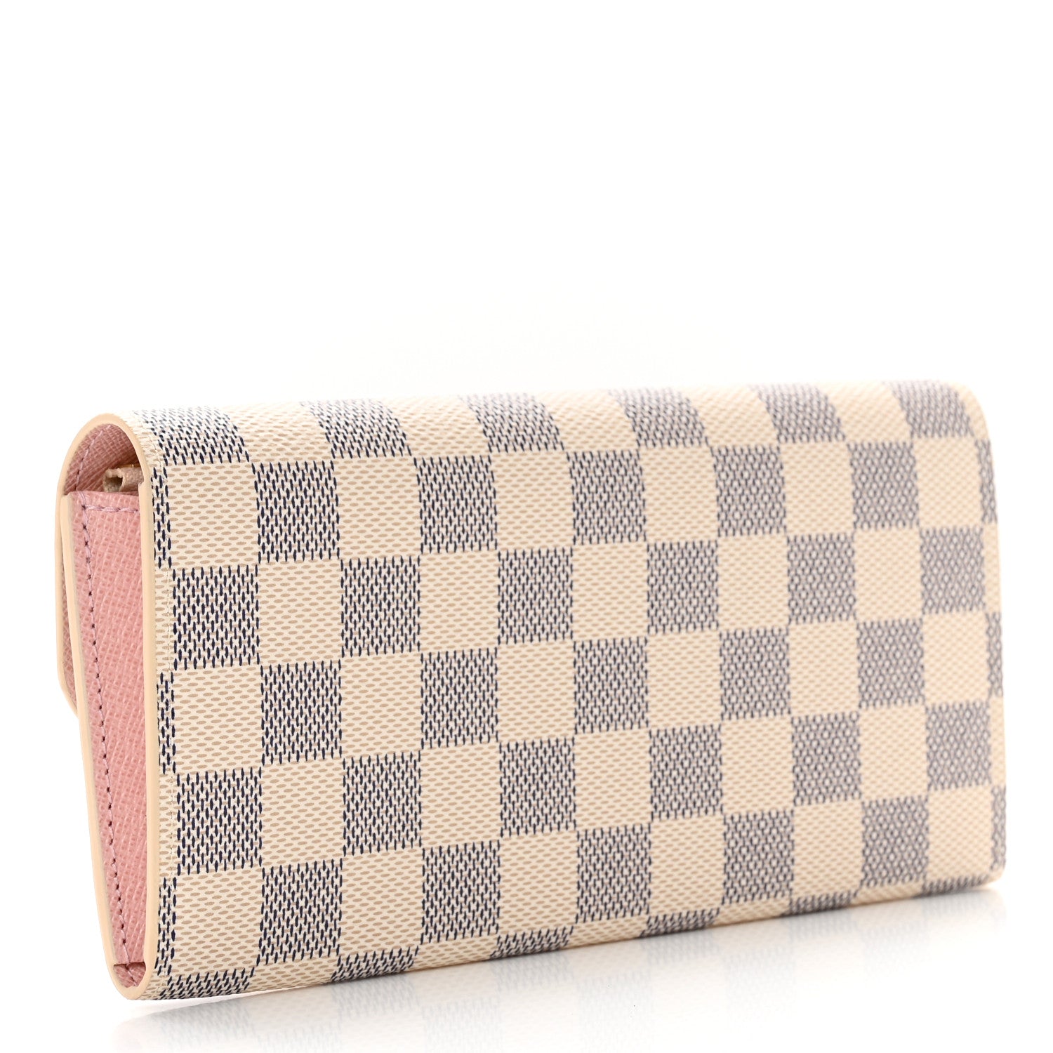 Louis Vuitton Damier Azur Emilie Wallet Rose Ballerine 3 of 6