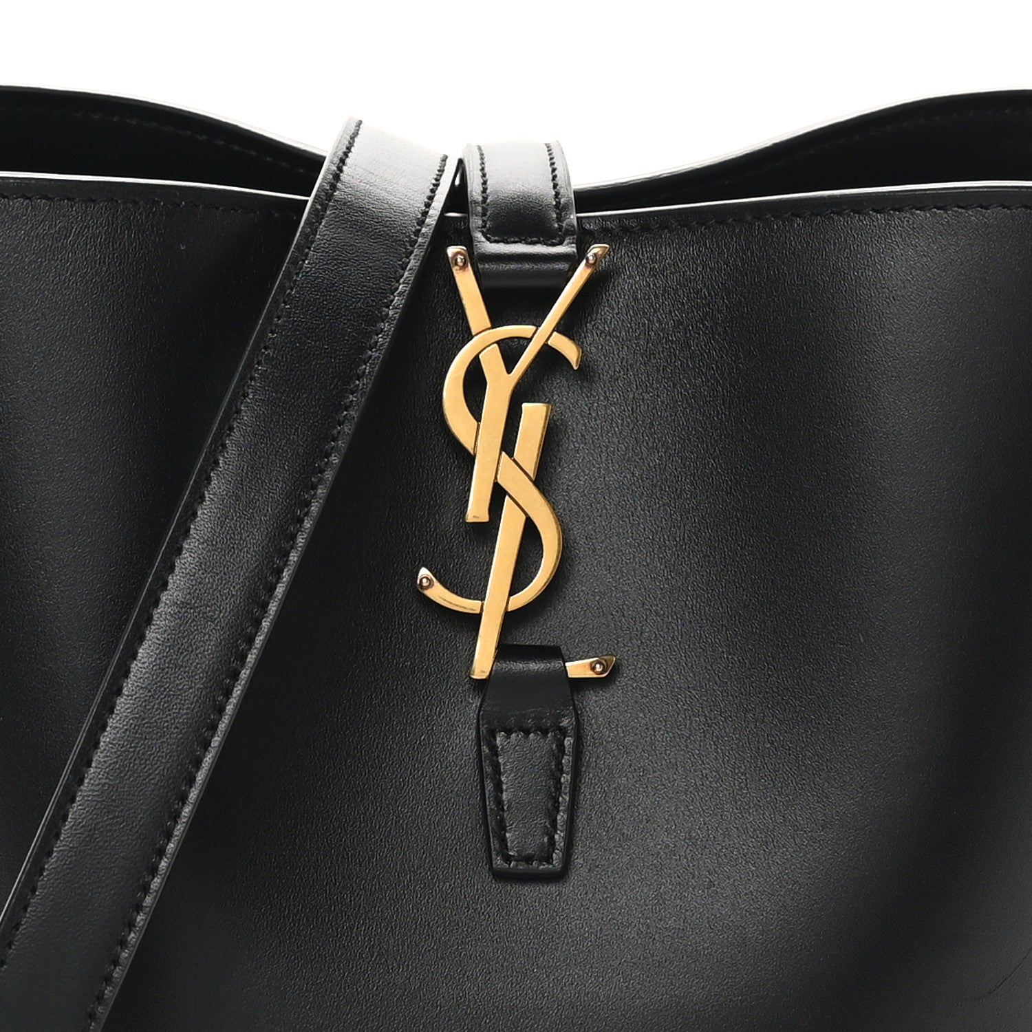 Saint Laurent Shiny Calfskin Le 37 Bucket Bag Black 8 of 10