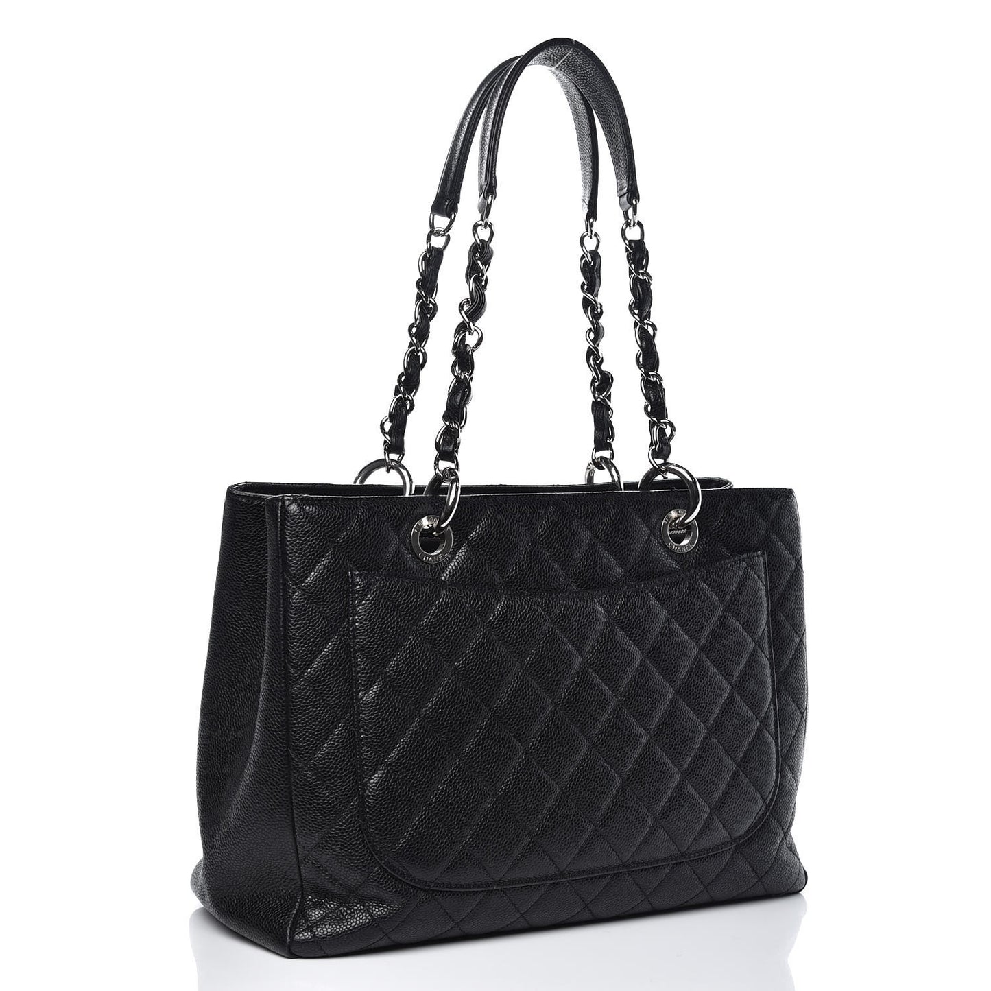 Caviar Quilted Grand Shopping Tote GST Black