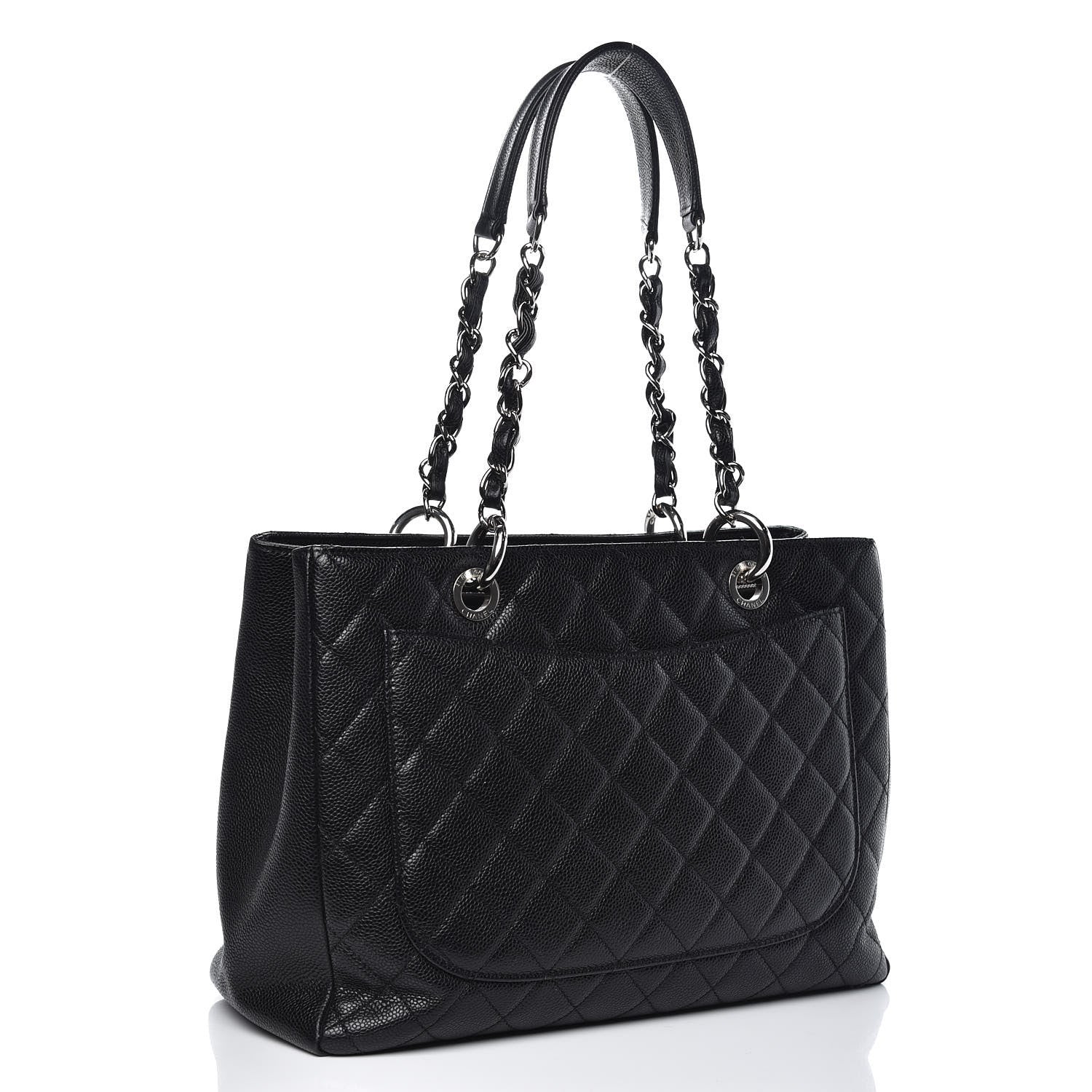 Chanel Caviar Quilted Grand Shopping Tote GST Black 3 of 11