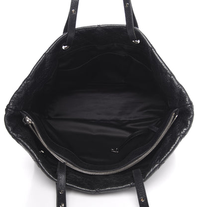 Chanel Glazed Calfskin Large On The Road Tote Black 5 of 14