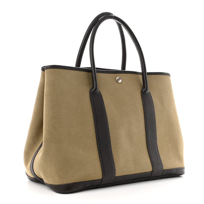 Hermes Buffle Skipper Toile Garden Party 36 MM Tote Olive 3 of 9