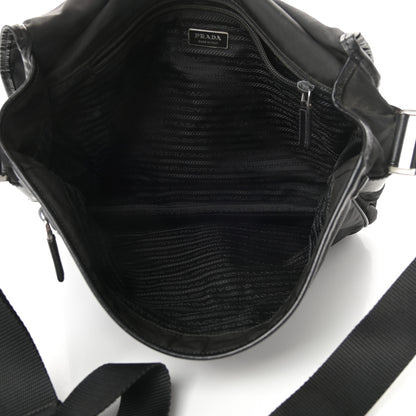 Prada Tessuto Nylon Saffiano Messenger Satchel Black 5 of 13