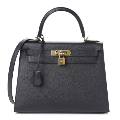 Hermes Epsom Kelly Sellier 28 Black 1 of 12