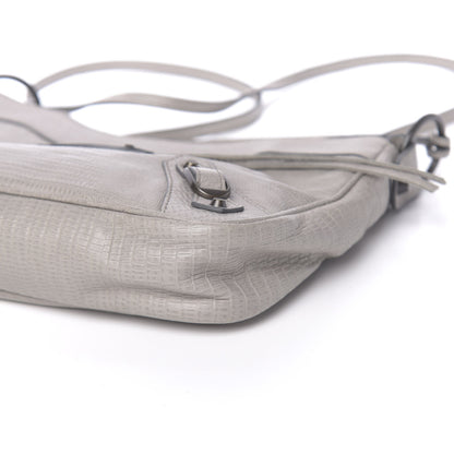 Balenciaga Agneau Lizard Embossed Classic Hardware Hip Gris Clair 9 of 10