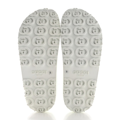 Gucci Soft Rubber Horsebit Touch Womens Strapped Sandals 38 Great White 5 of 9