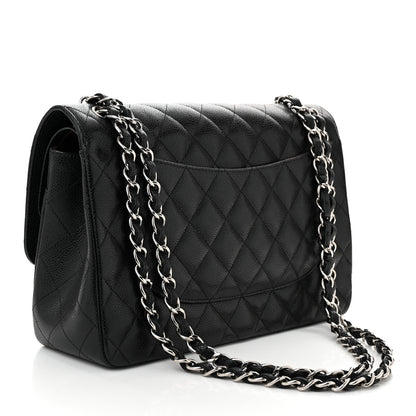 Chanel Caviar Quilted Jumbo Double Flap Black 3 of 10
