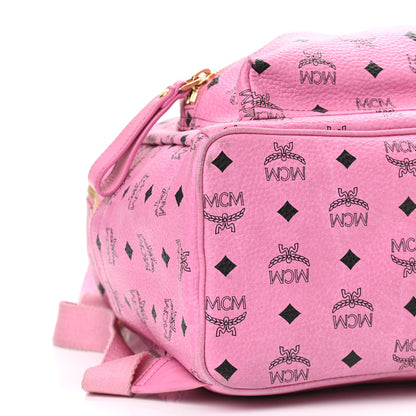 MCM Visetos Medium Sprinkle Stud Stark Backpack Pink 10 of 14