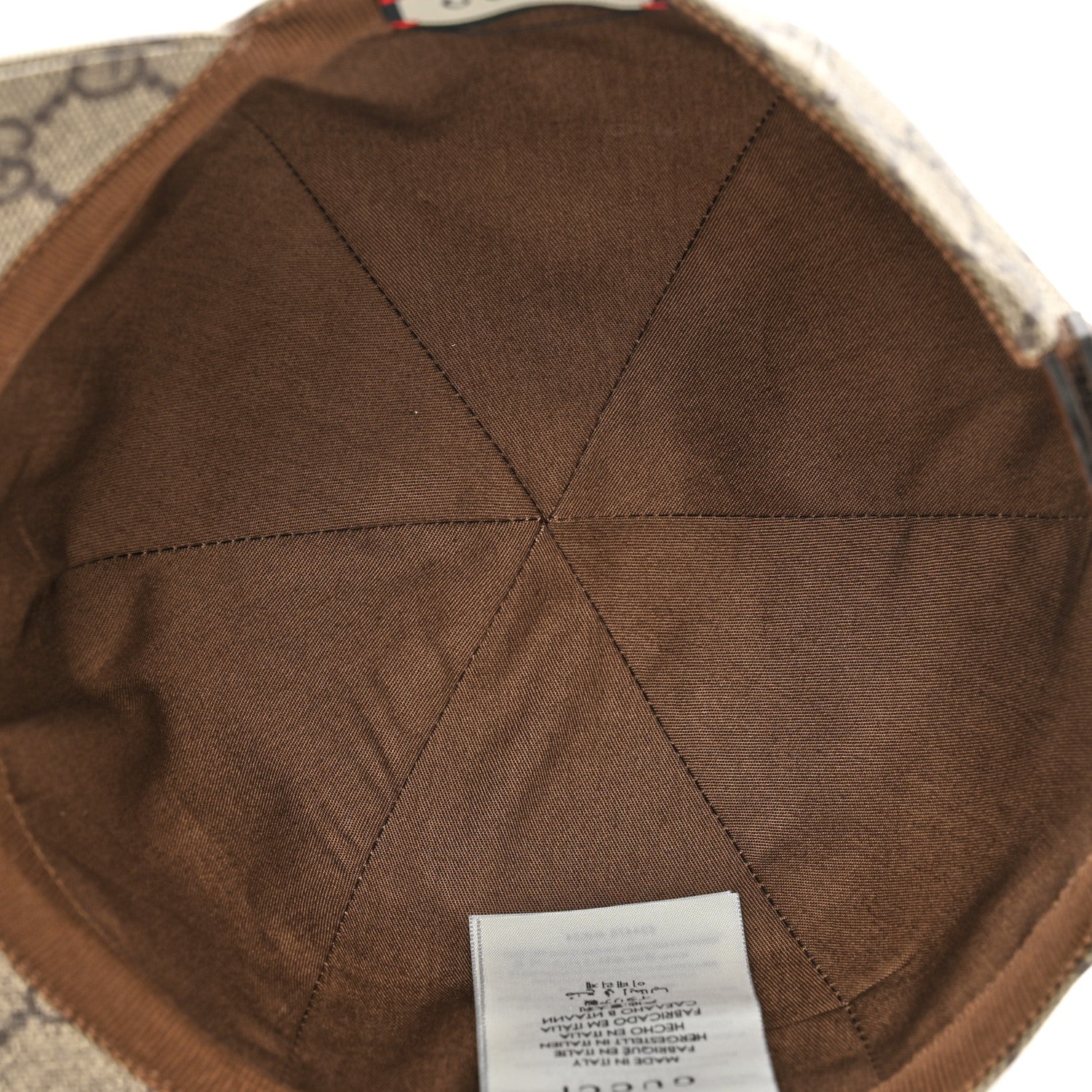 Gucci GG Supreme Monogram Boutique Print Baseball Hat S Beige 7 of 13