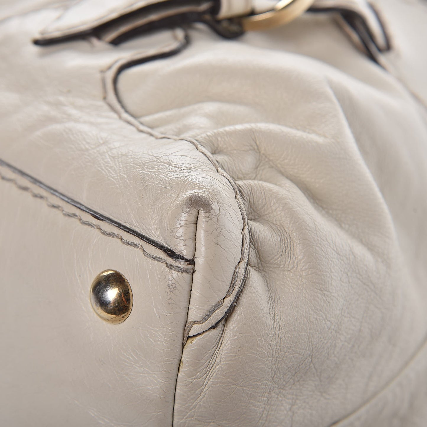 Calfskin Medium Horsebit Nail Boston Off White