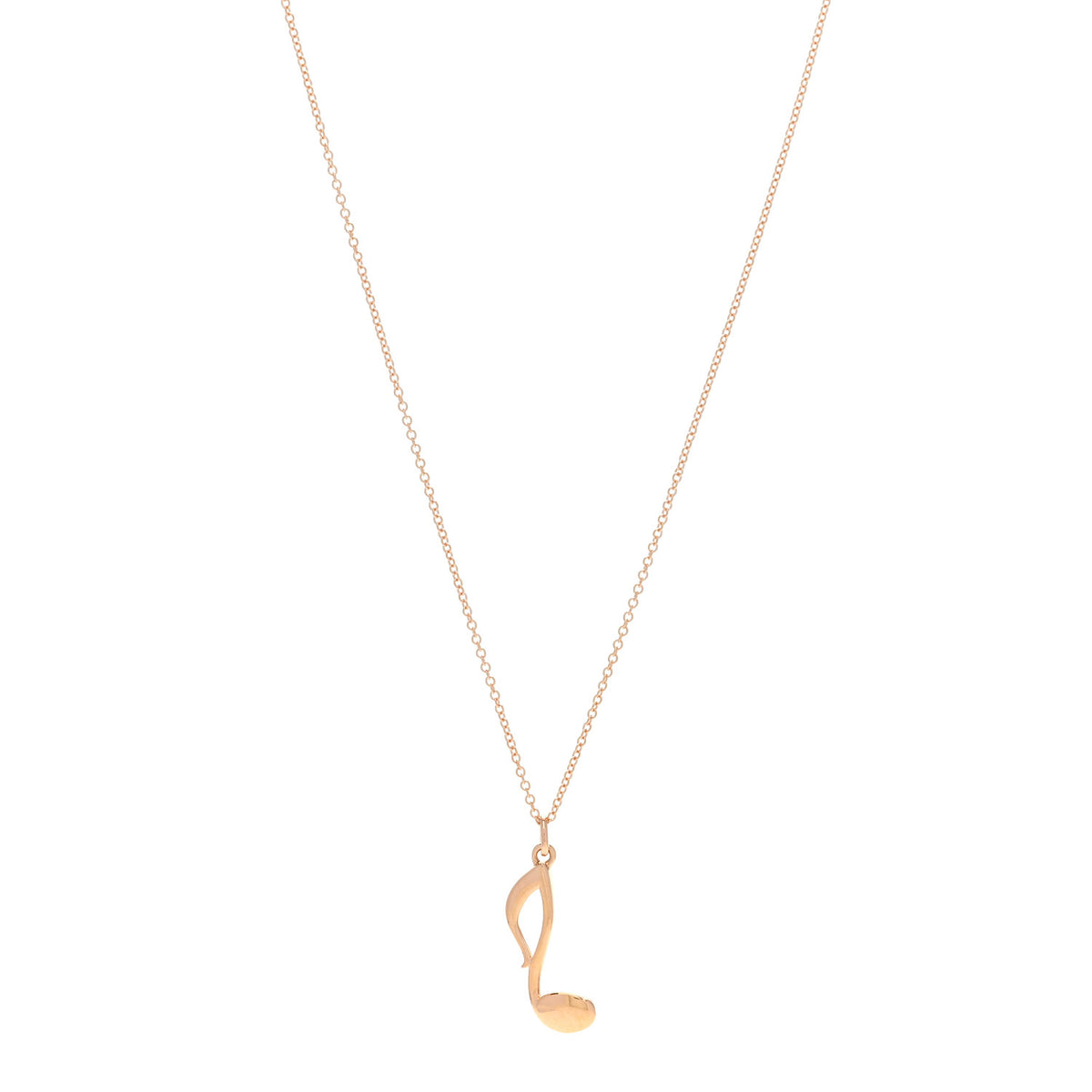 18K Rose Gold Paloma Picasso Graffiti Music Note Pendant Necklace