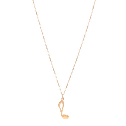Tiffany 18K Rose Gold Paloma Picasso Graffiti Music Note Pendant Necklace 1 of 6