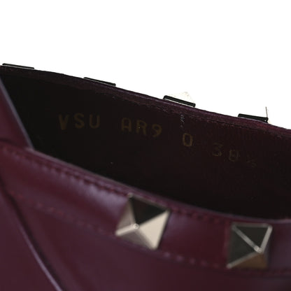 Valentino Garavani Calfskin Rockstud Platform Sandals 38.5 Cerise 8 of 10