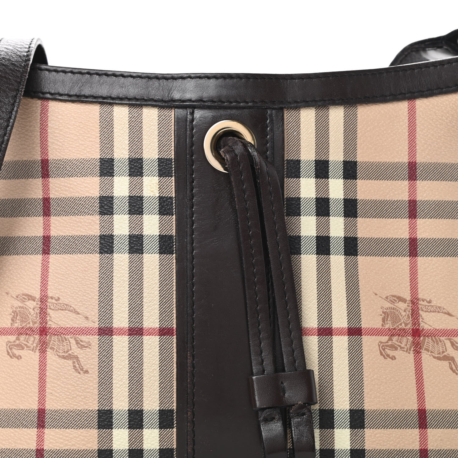 Burberry Haymarket Check Shoulder Bag Chocolate 9 of 15