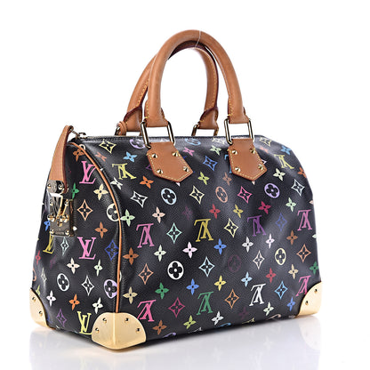 Louis Vuitton Monogram Multicolor Speedy 30 Black 3 of 11