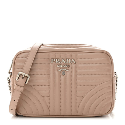 Prada Soft Calfskin Diagramme Camera Bag Cipria 2 of 9