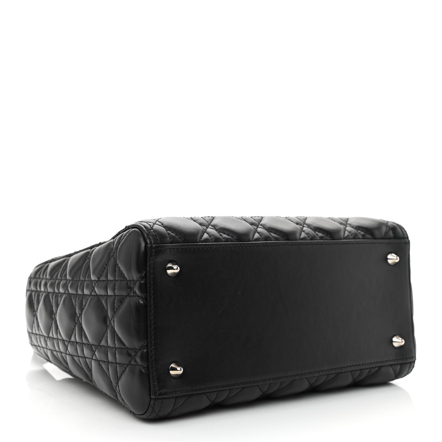 Lambskin Cannage Medium Lady Dior Black
