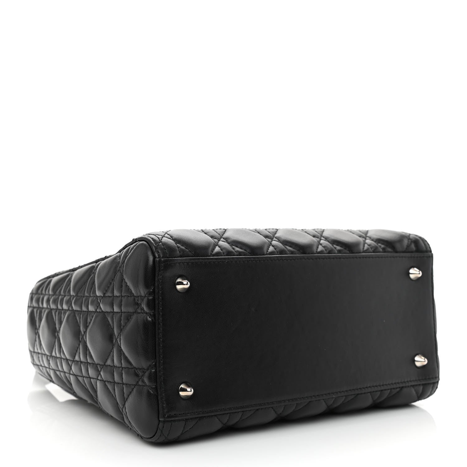 Christian Dior Lambskin Cannage Medium Lady Dior Black 4 of 10